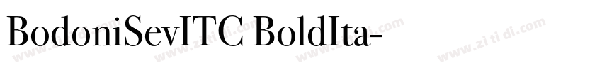 BodoniSevITC BoldIta字体转换